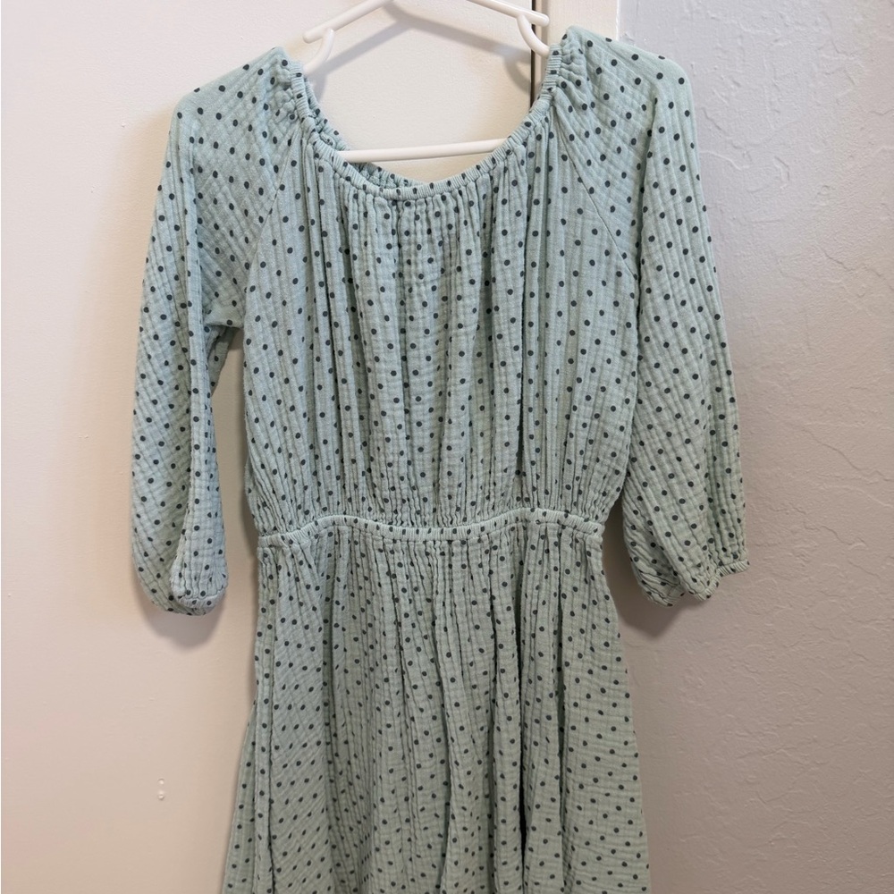 Polka dot gauze dress